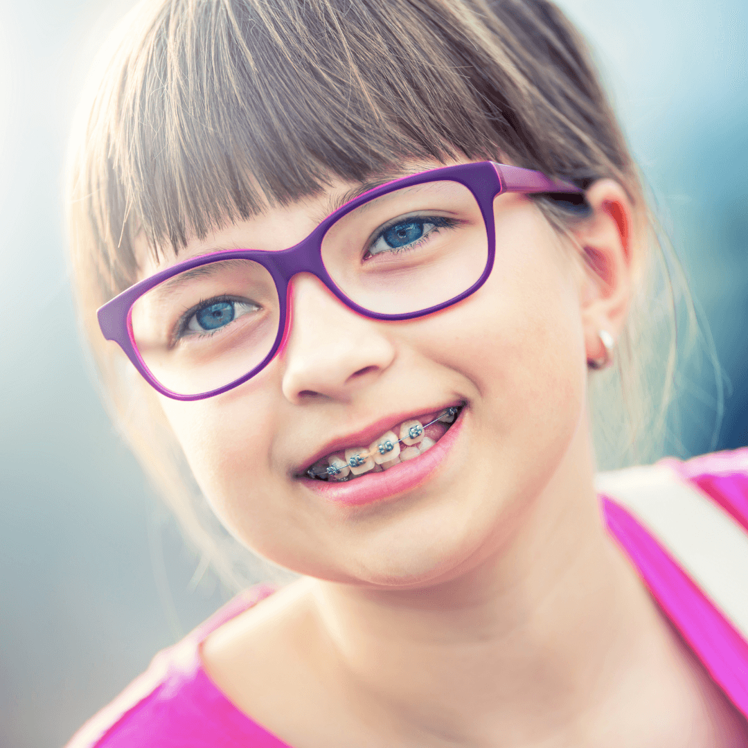 Female child in braces