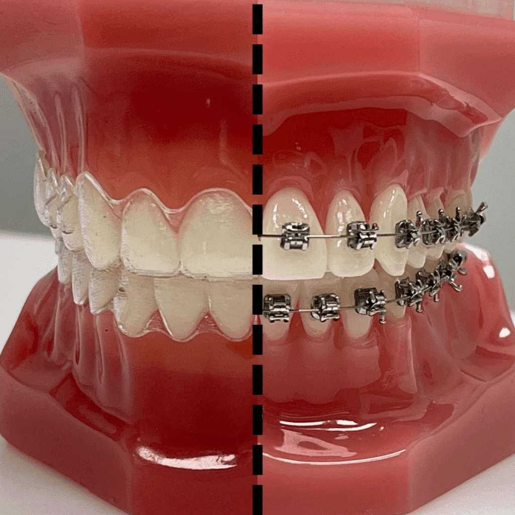 Aligners vs Braces, Hybrid Treatment