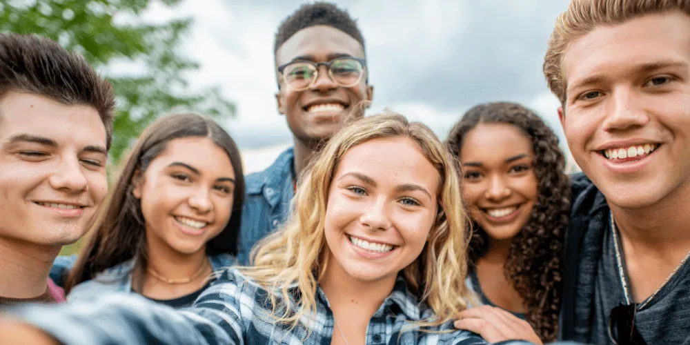 Smiling Teens Group of Teens smiling