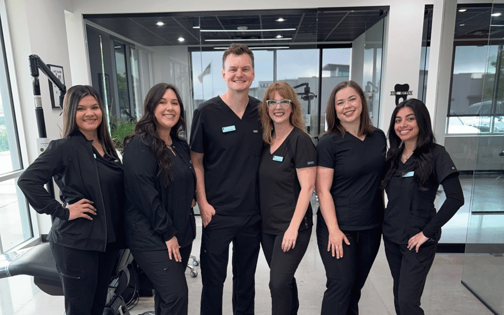 Dr Hunter and ReAnn Boss with Bee Cave Team